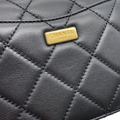 Chanel Chain Shoulder Bag Quilted CC Logo Lambskin Black — view 6