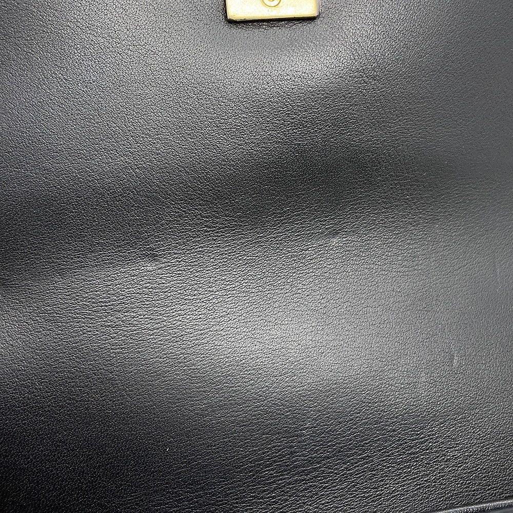 Chanel Chain Shoulder Bag Quilted CC Logo Lambskin Black — view 7