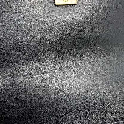 Chanel Chain Shoulder Bag Quilted CC Logo Lambskin Black — view 7