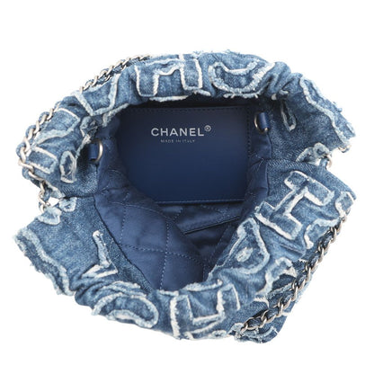 Chanel 22 Mini CC Logo Denim 2-Way Shoulder — view 6