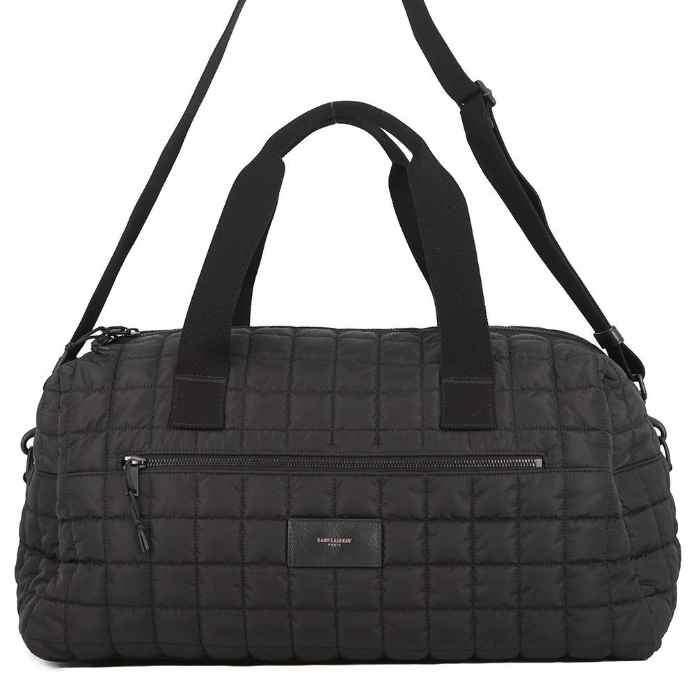 Saint Laurent Paris Boston Bag Noux Quilted Nylon Black