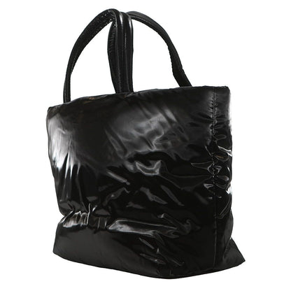 Saint Laurent Paris Tote Wide Puffer Logo Nylon Black — view 2