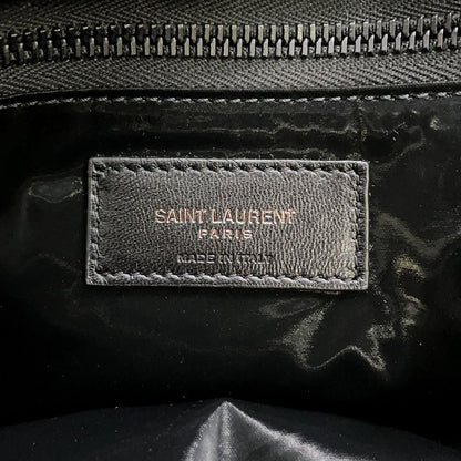 Saint Laurent Paris Tote Wide Puffer Logo Nylon Black — view 9