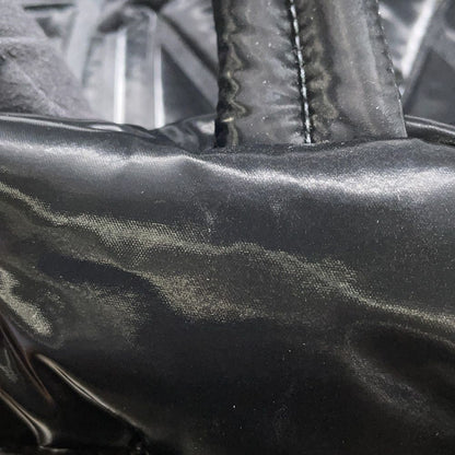 Saint Laurent Paris Tote Wide Puffer Logo Nylon Black — view 7