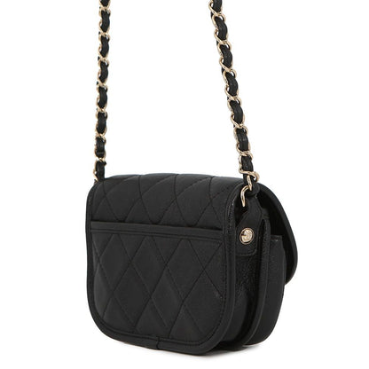 Chanel Chain Shoulder Bag Quilted CC Logo Grained Calfskin — view 2