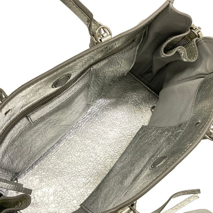 Balenciaga Tote Paper A6 Silver Leather — view 7