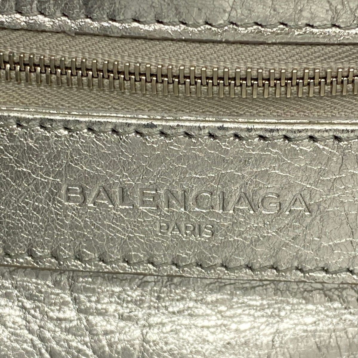 Balenciaga Tote Paper A6 Silver Leather — view 9