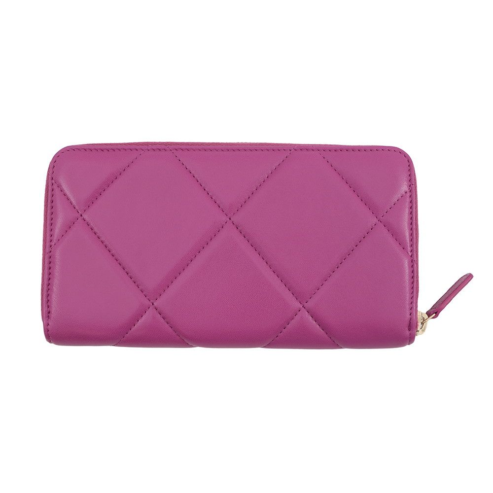 Chanel Wallet 19 Small Zip CC Logo Lambskin — view 3