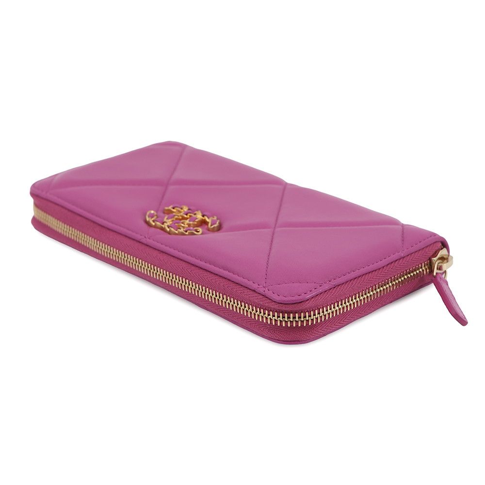 Chanel Wallet 19 Small Zip CC Logo Lambskin — view 2