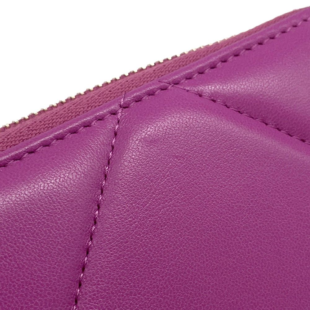 Chanel Wallet 19 Small Zip CC Logo Lambskin — view 6