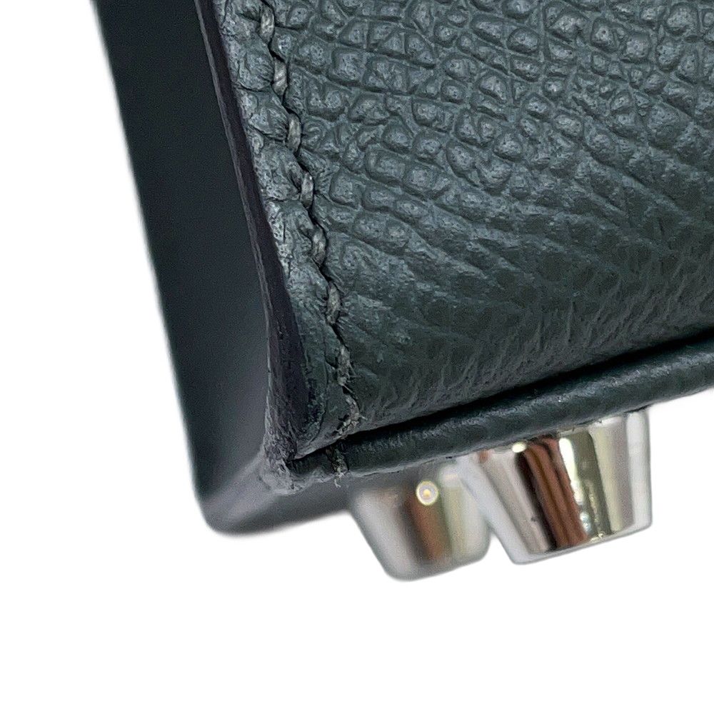 Hermes Kelly 25 Sellier Tricolor Vert Mangalore Almond Black Silver Epsom 2-Way — view 7