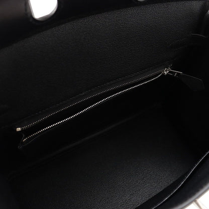 Hermes Birkin 25 Black Silver Veau Volupt Handbag — view 7