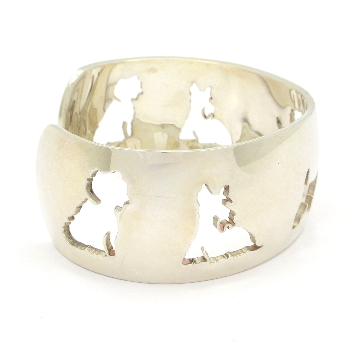 Hermes Bangle Silver Dog Bracelet — view 2