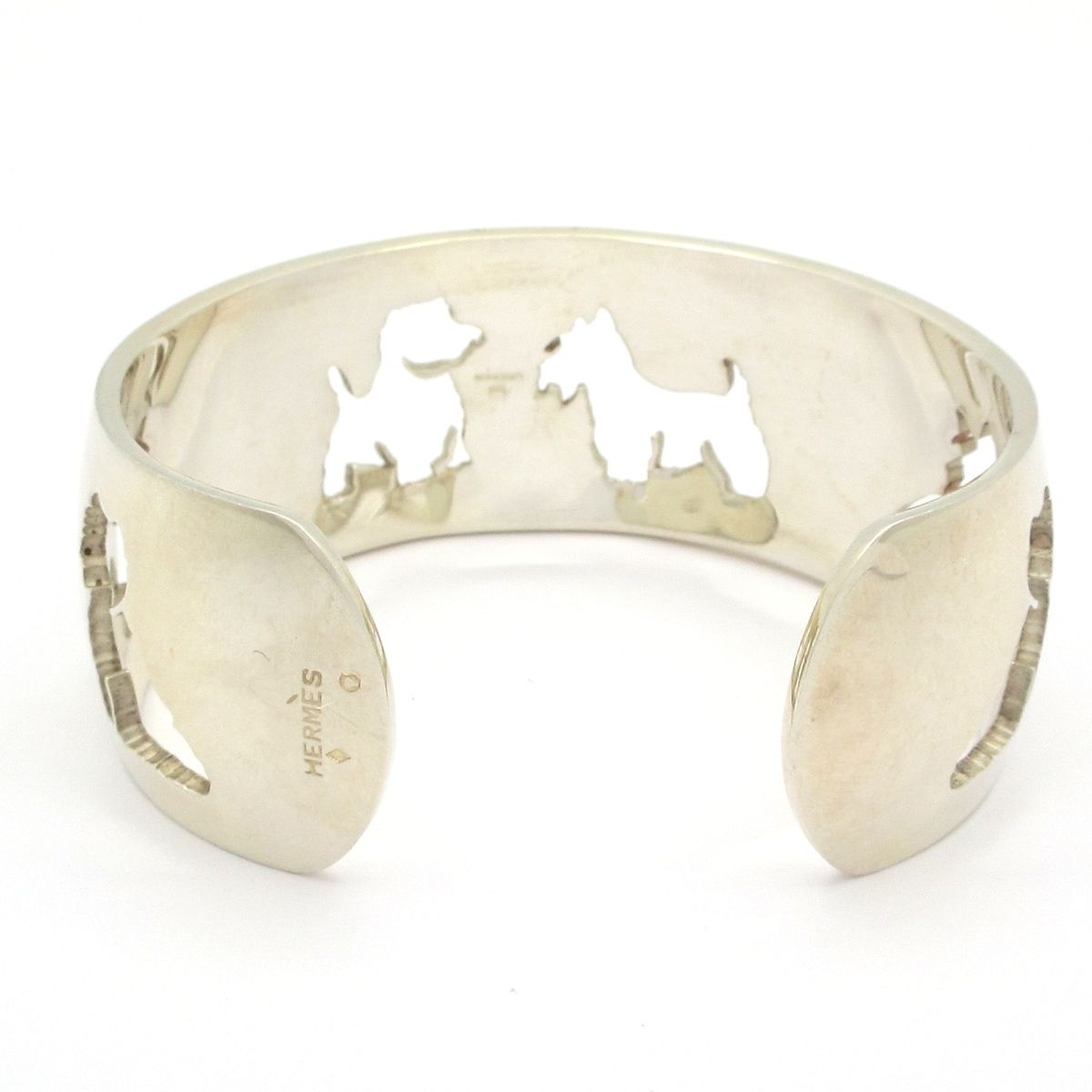 Hermes Bangle Silver Dog Bracelet — view 3