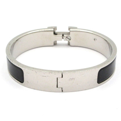Hermes Bangle Click Silver Black Bracelet — view 3