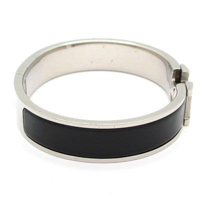 Hermes Bangle Click Silver Black Bracelet — view 2