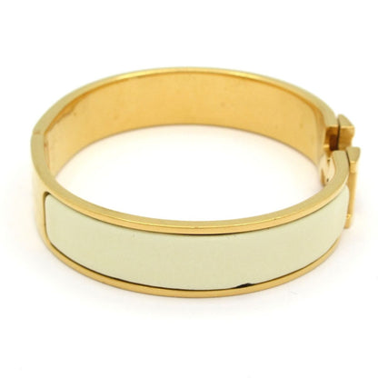 Hermes Bangle Click Gold Ivory Bracelet — view 2