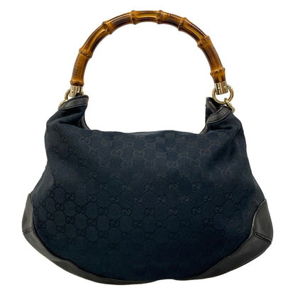Gucci Handbag Bamboo GG Pattern Black Leather — view 3
