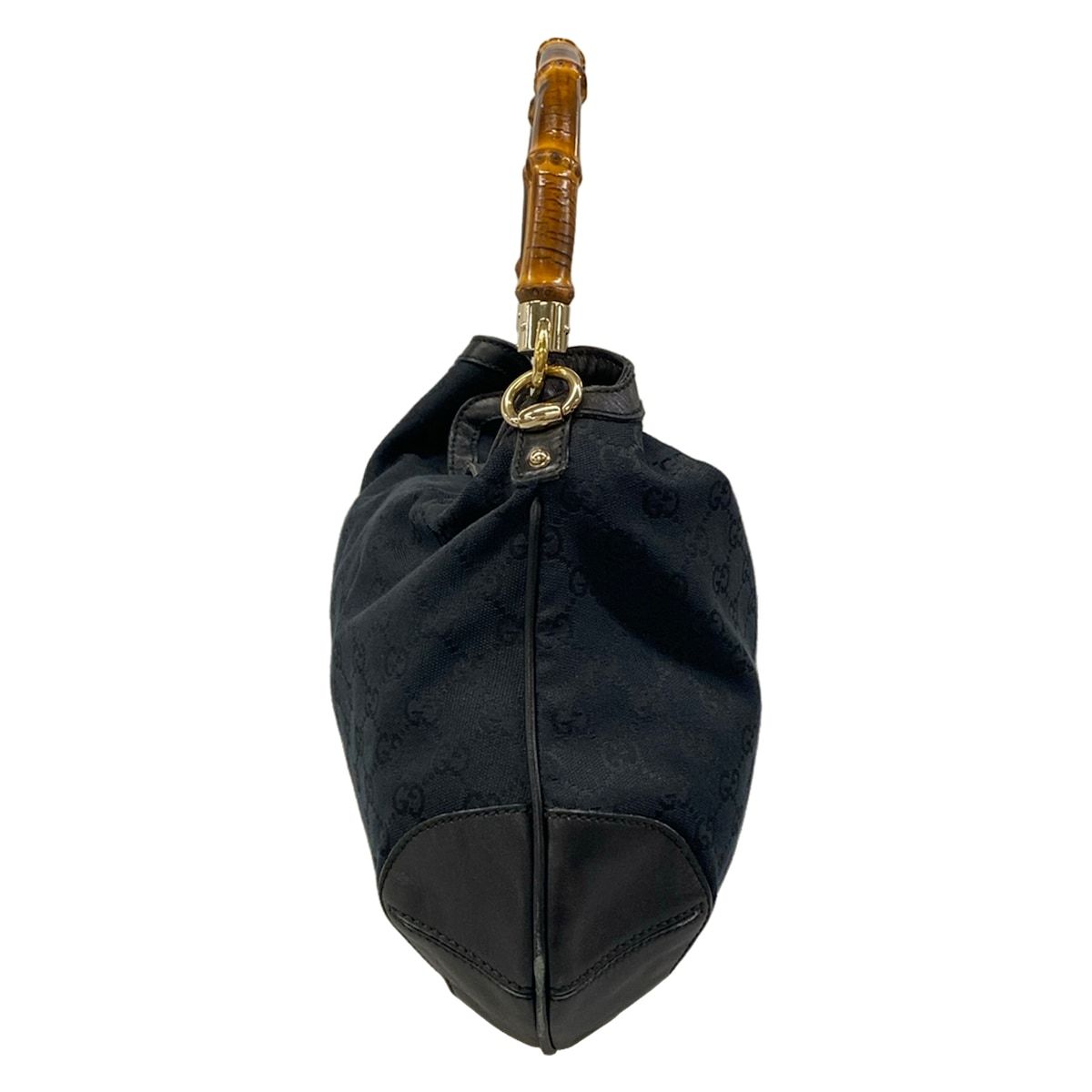 Gucci Handbag Bamboo GG Pattern Black Leather — view 4