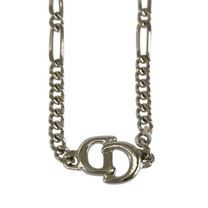 Dior Vintage CD Logo Silver Plated Necklace