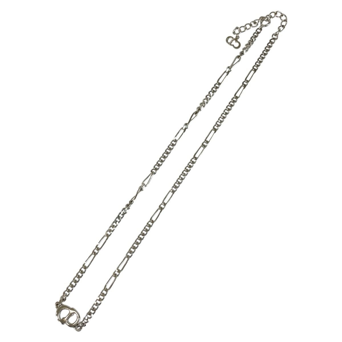 Dior Vintage CD Logo Silver Plated Necklace — view 3
