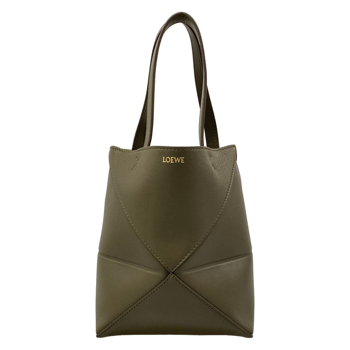Loewe Tote Puzzle Fold Mini Khaki