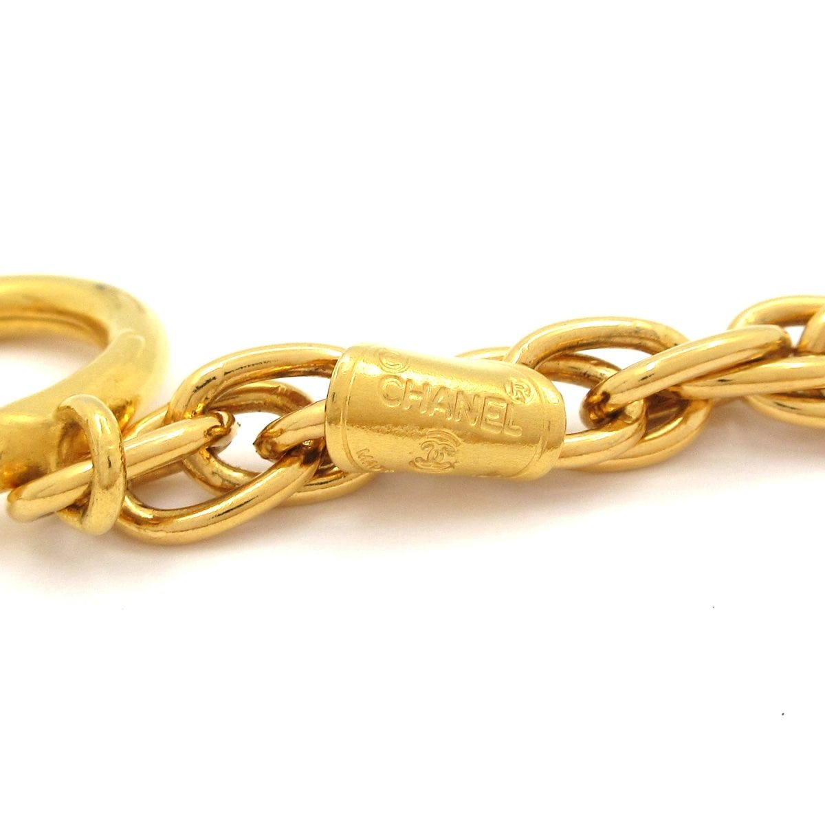 Chanel Necklace Gold Coin Icon Logo Motif Long — view 5