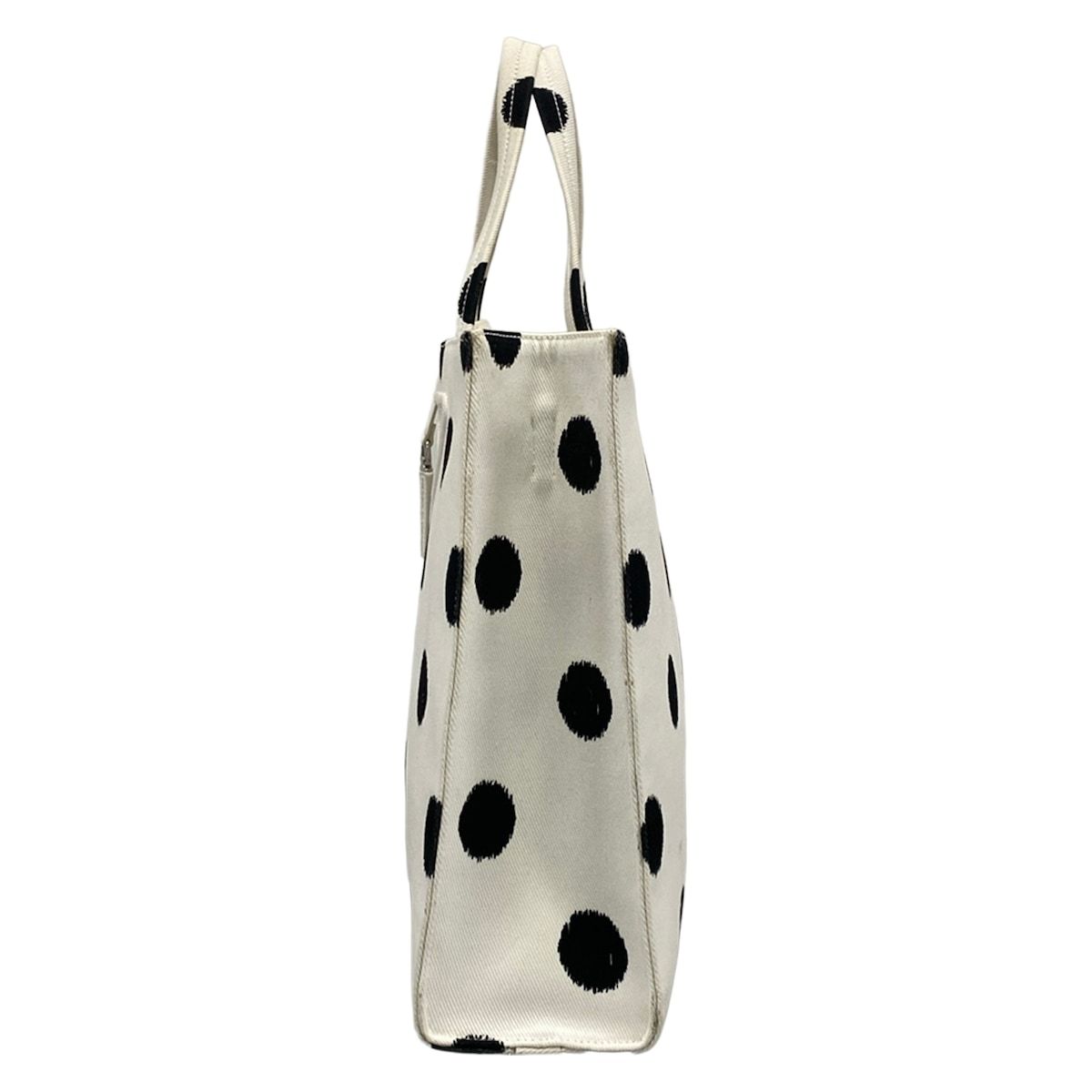 Prada Tote White Black Dot Pattern Isetan Limited — view 4
