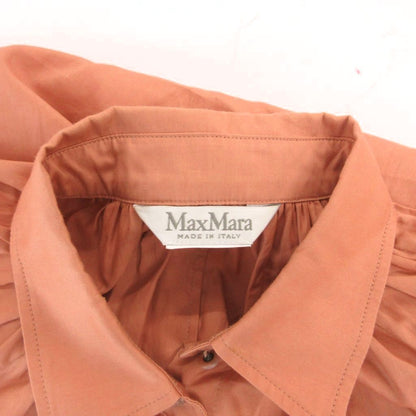Max Mara Dress Gathered Long Belt Long Sleeve Pink — view 6