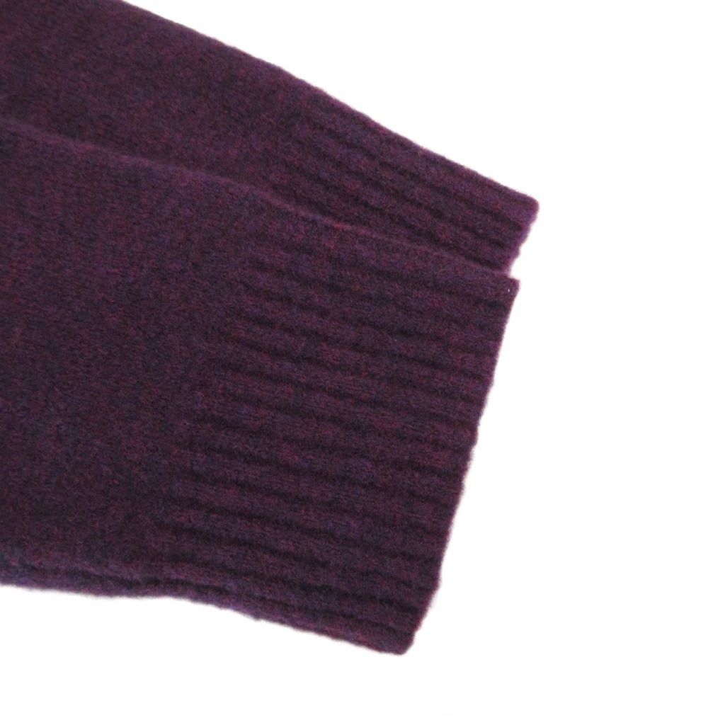 Balenciaga Knit Dress V-neck Wool Stretch Long Sleeve Long 34 Purple — view 6