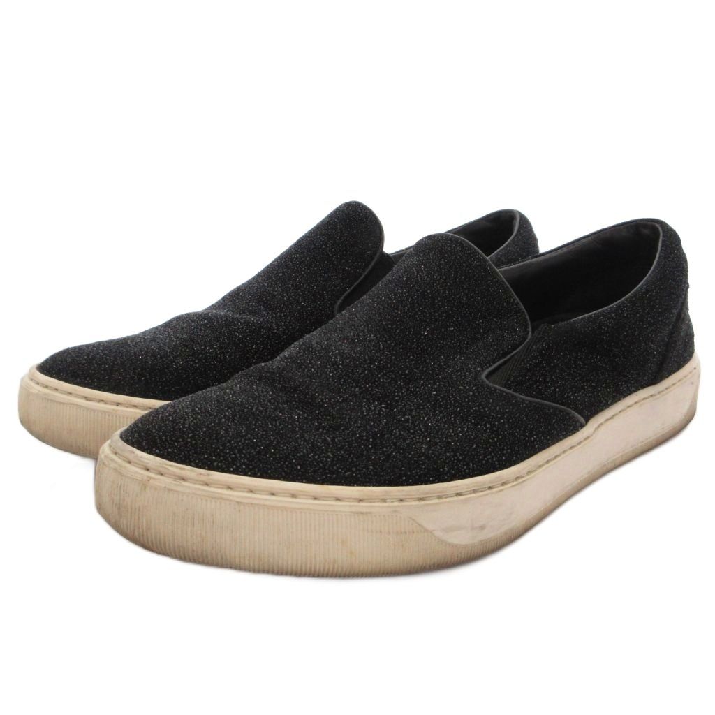 Moncler Glitter Slip on Sneakers 36 Black
