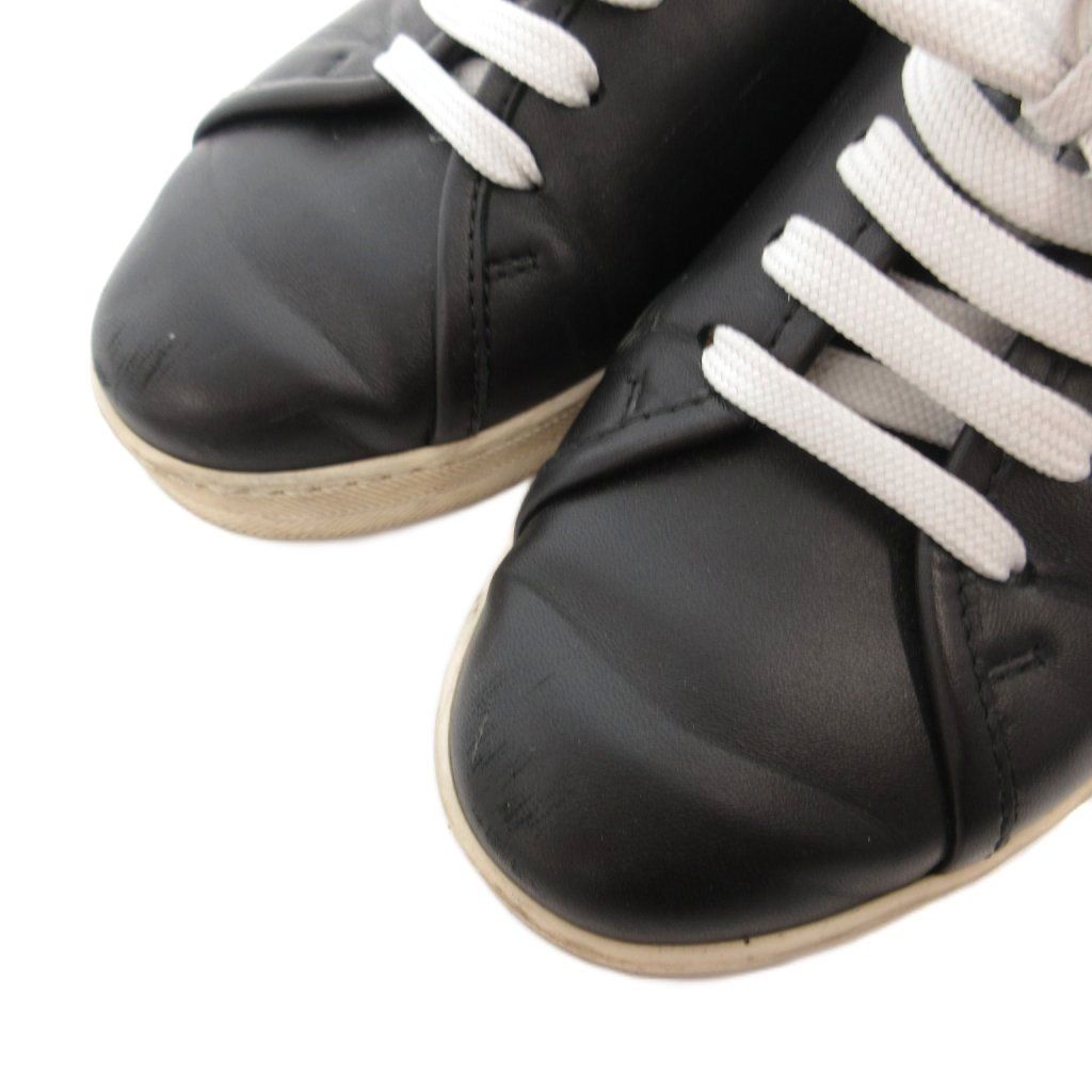 Bottega Veneta Sneakers Intrecciato Lace Up Leather Low Cut 36.5 Black — view 3