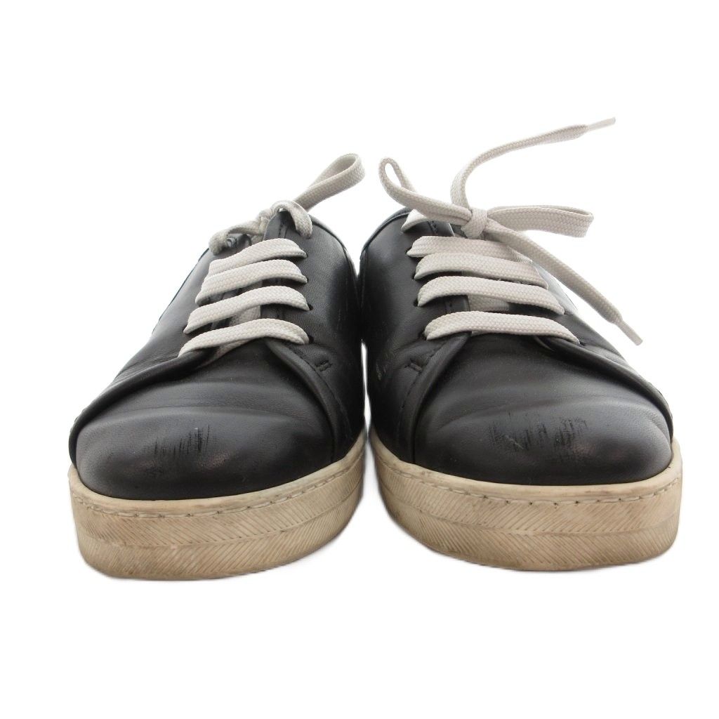 Bottega Veneta Sneakers Intrecciato Lace Up Leather Low Cut 36.5 Black — view 4