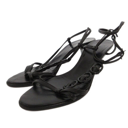 Hermes Sandals Chaine D'ancre Strap Pin Heels 36 Black