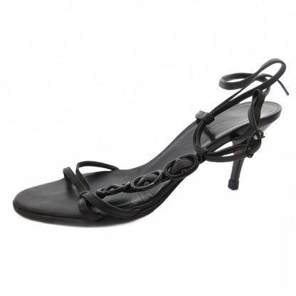 Hermes Sandals Chaine D'ancre Strap Pin Heels 36 Black — view 2