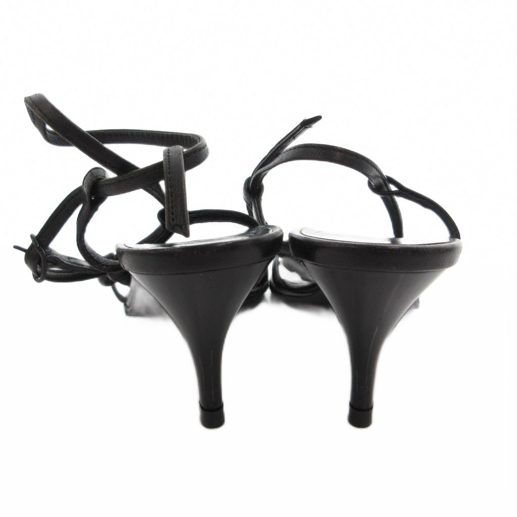 Hermes Sandals Chaine D'ancre Strap Pin Heels 36 Black — view 5