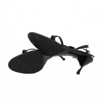 Hermes Sandals Chaine D'ancre Strap Pin Heels 36 Black — view 6