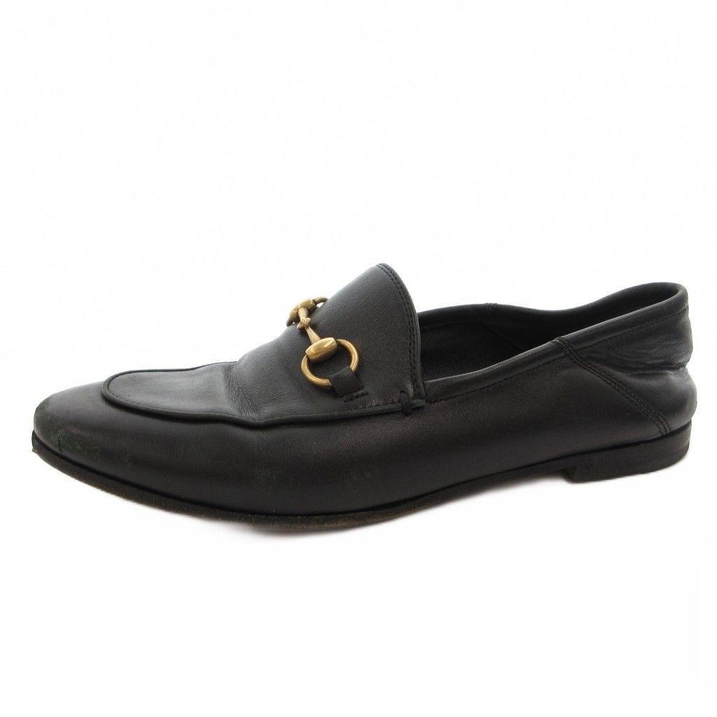 Gucci Horsebit Loafers Shoes Leather 36.5 Black — view 2