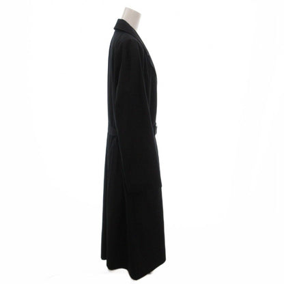 Max Mara Silver Tag Trench Coat Belt Long 42 Navy — view 3