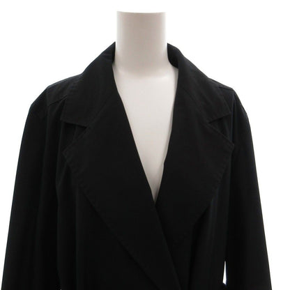 Max Mara Silver Tag Trench Coat Belt Long 42 Navy