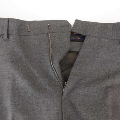 Louis Vuitton Pants Trousers Tapered Cashmere Blend LV Logo Embroidery Wool 46 — view 5