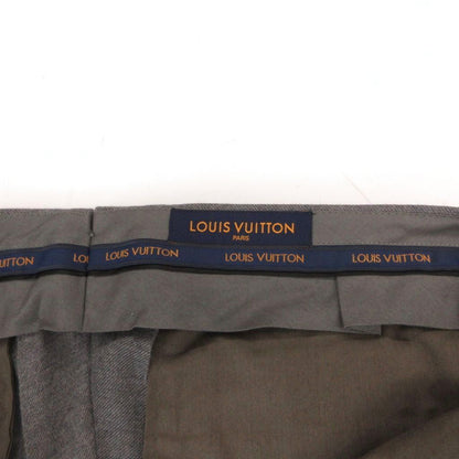 Louis Vuitton Pants Trousers Tapered Cashmere Blend LV Logo Embroidery Wool 46 — view 6
