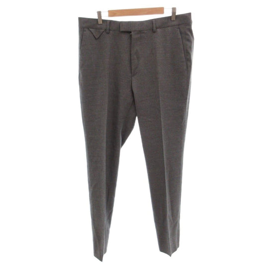 Louis Vuitton Pants Trousers Tapered Cashmere Blend LV Logo Embroidery Wool 46