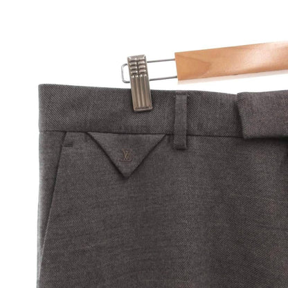 Louis Vuitton Pants Trousers Tapered Cashmere Blend LV Logo Embroidery Wool 46 — view 7