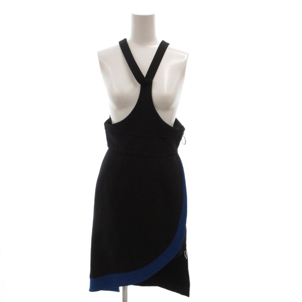 Louis Vuitton Dress Halter Neck Sleeveless Asymmetric Long 34 Black
