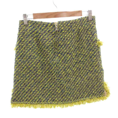Louis Vuitton Vintage Tag Tweed Suit Top Skirt Tight Fringe Short Sleeveless 34 — view 6