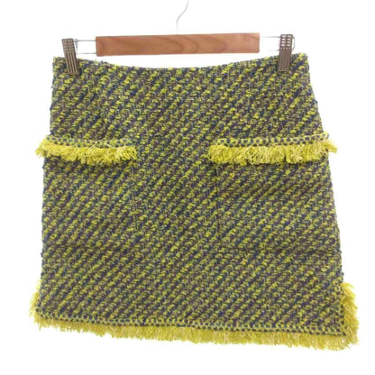 Louis Vuitton Vintage Tag Tweed Suit Top Skirt Tight Fringe Short Sleeveless 34 — view 5