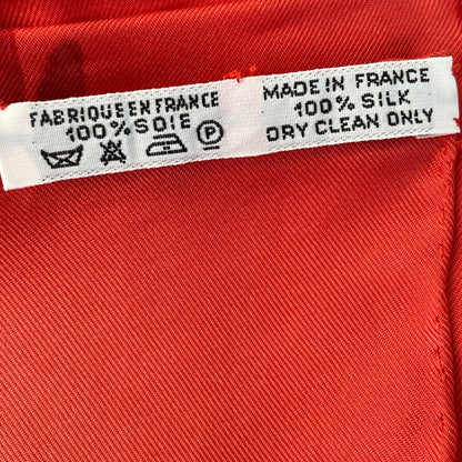 Hermes Carre 90 Concerto Red Silk 100% Scarf — view 8