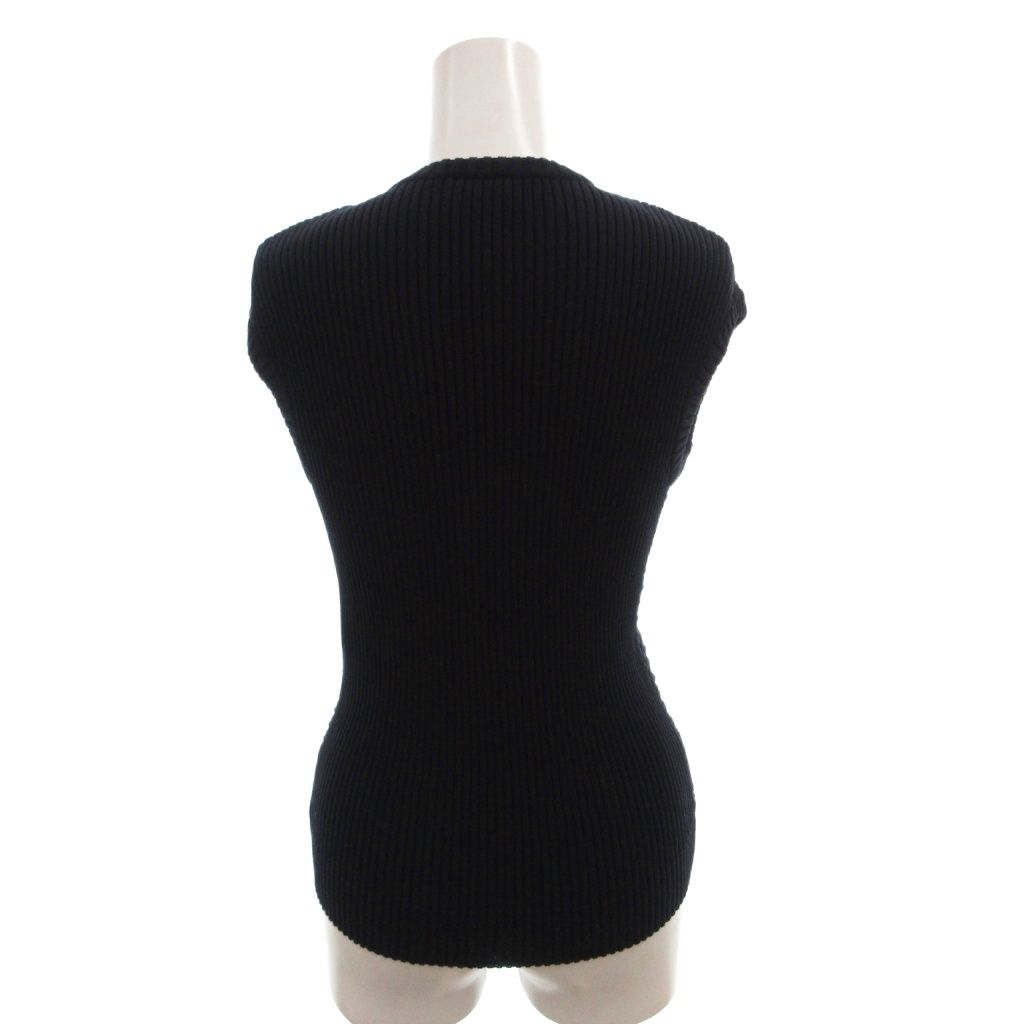 Chanel Knit Vest Pullover Crew Neck 36 Navy — view 2