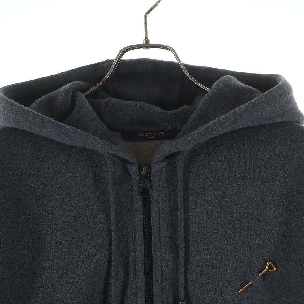 Louis Vuitton Cotton Zip Hoodie Gray S — view 3